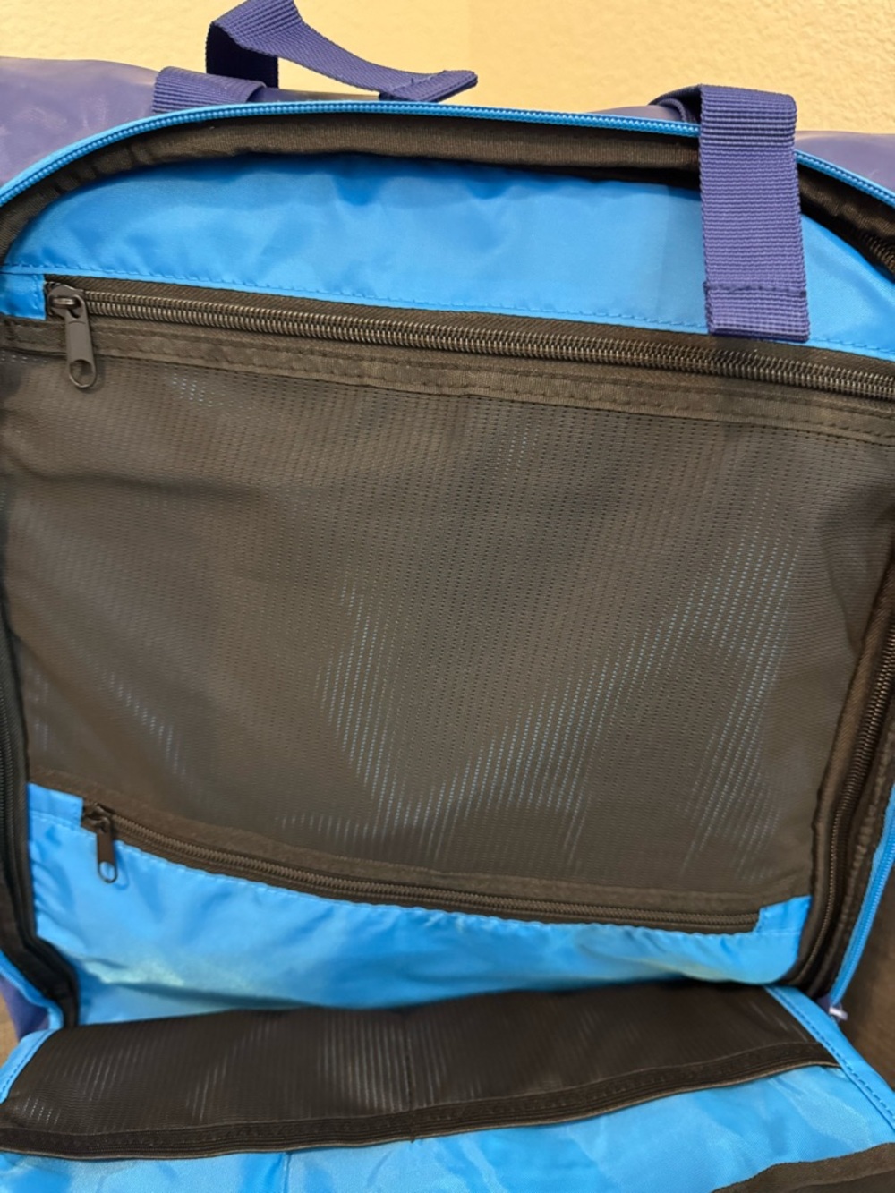 NEW - Blue Roll-Top Multiple Pockets Backpack 🎒 - Picture 13 of 16